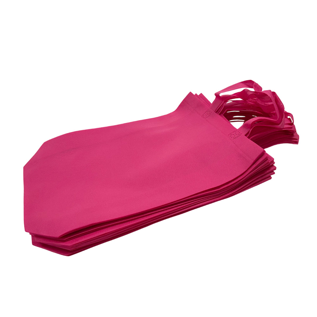 Pack of 50 Pink Coloured 35x41x12cm Non-Woven Bags with Handle