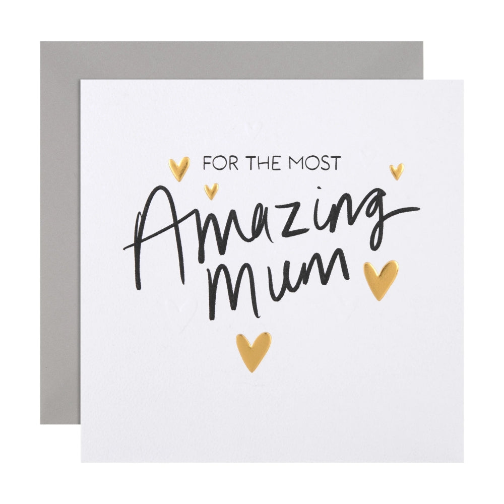 Typography Design Amazing Mum Birthday Card