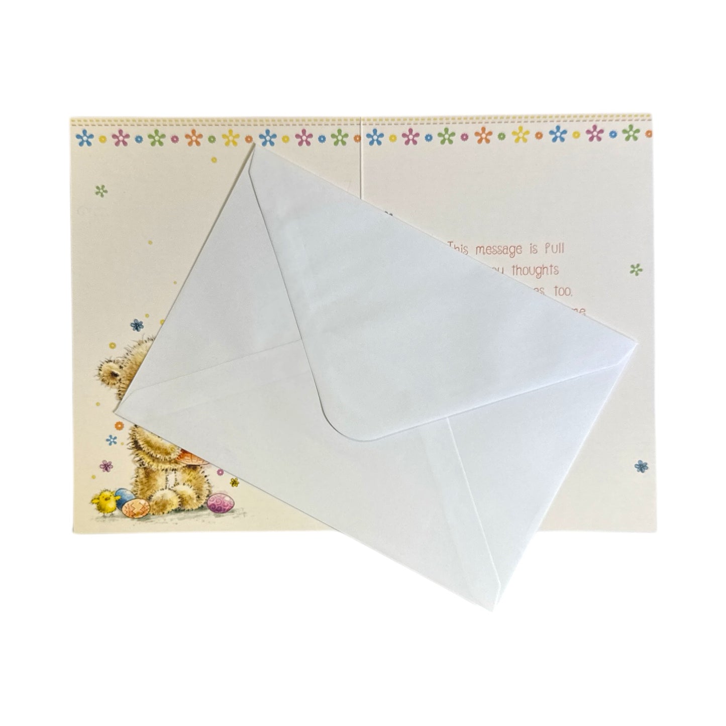 For Dear Daughter Teddy Holding Egg Basket Design Easter Card