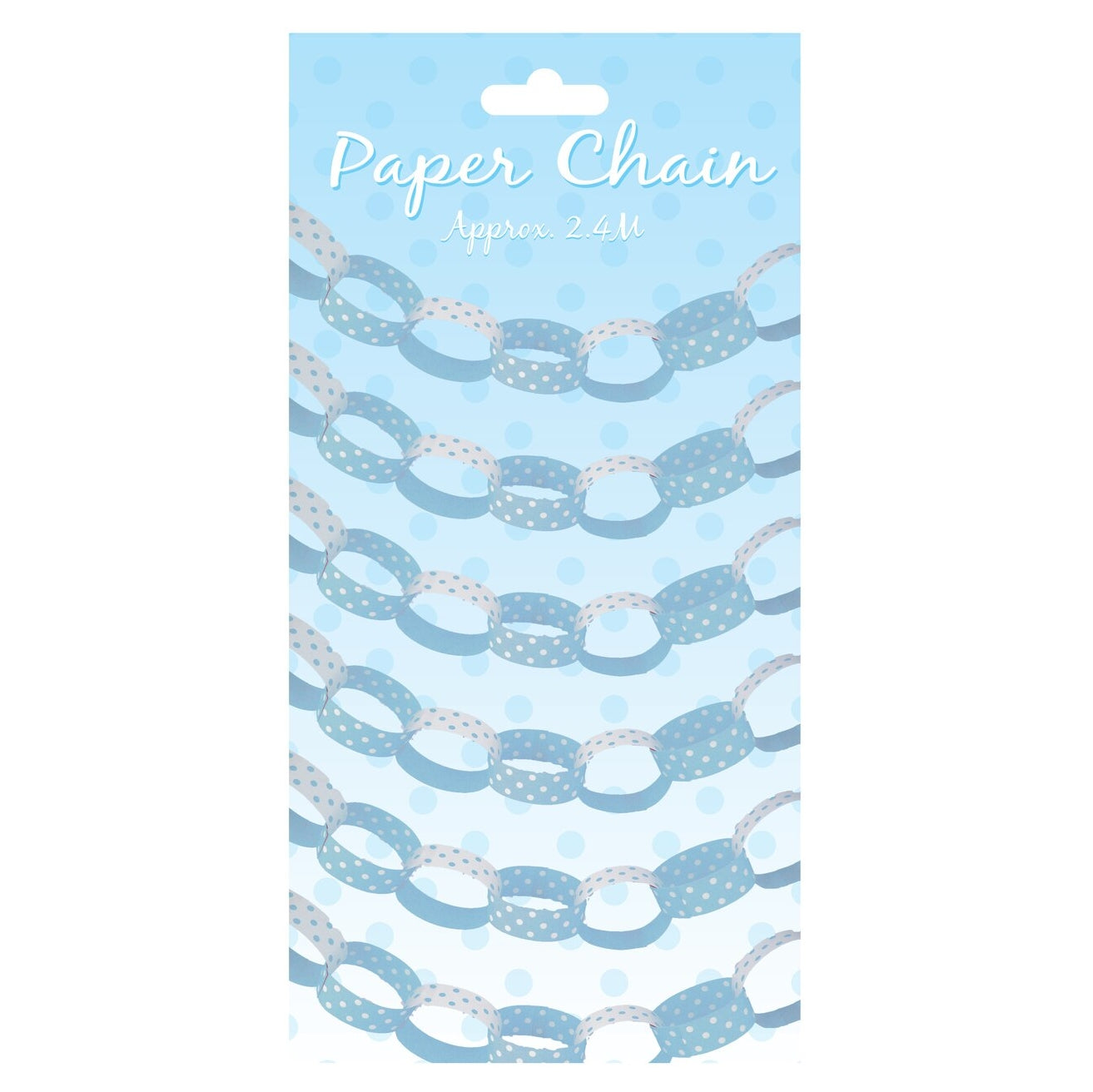 Chain Paper Polka Dot Blue 2.4m