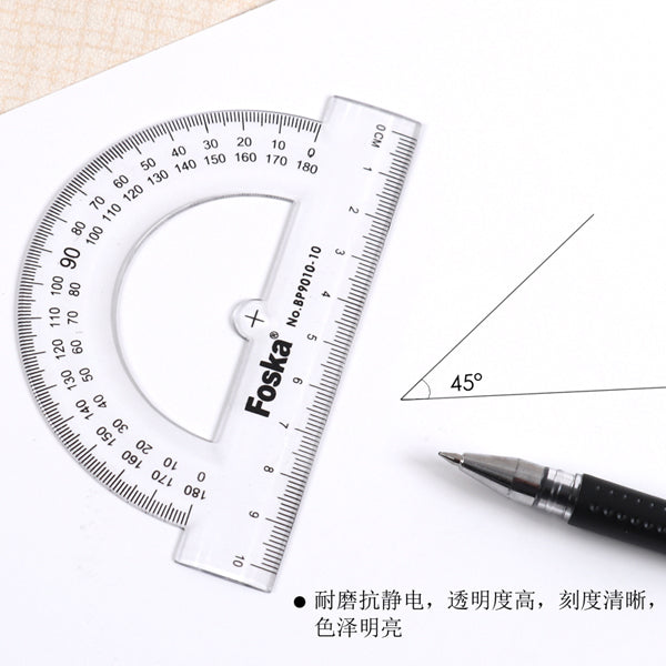 10cm Plastic 180 Degree Protractor– Shop Inc