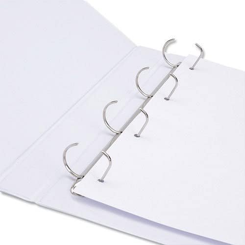 Pack of 6 A4 White 40mm Presentation 4D-Ring Binders