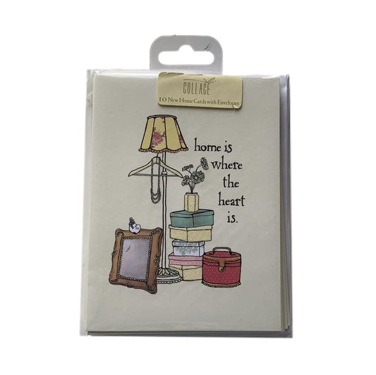 Pack of 10 Home is Where the Heart Is New Home Cards with Envelopes 