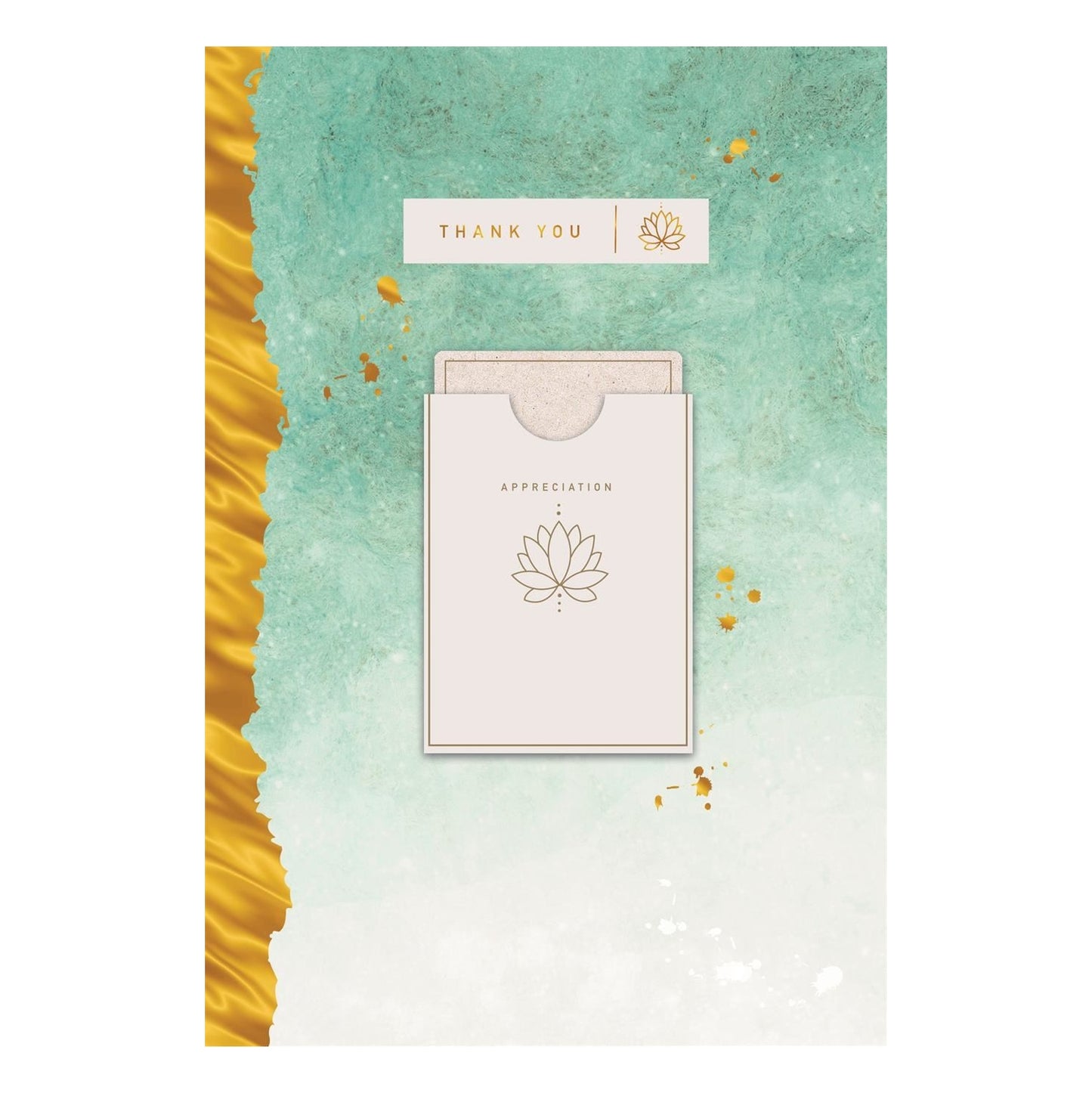 Thank You card With Appericiation Ebbs And Flows Design 