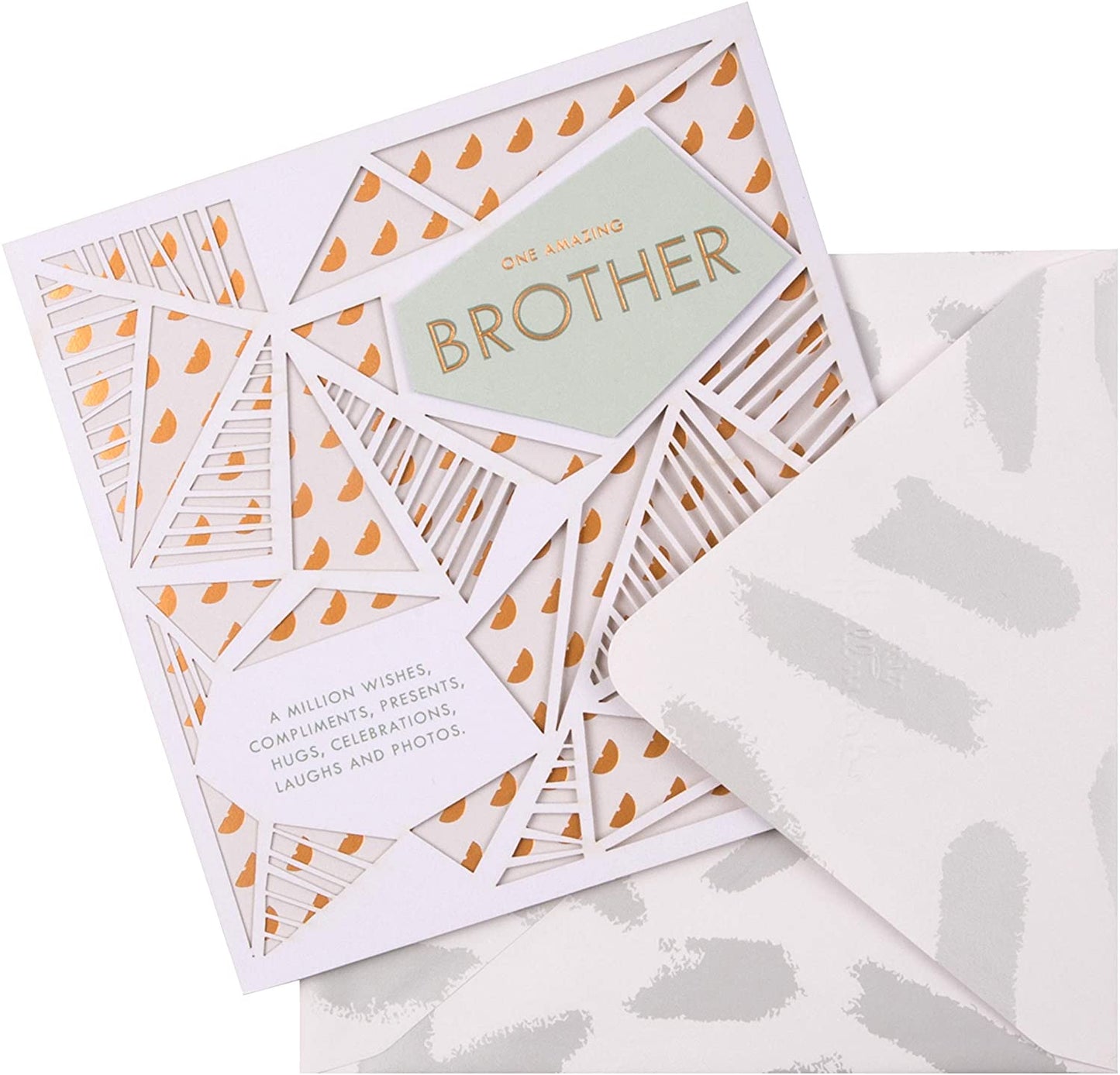 Geometric Laser-cut Design Brother Birthday Card