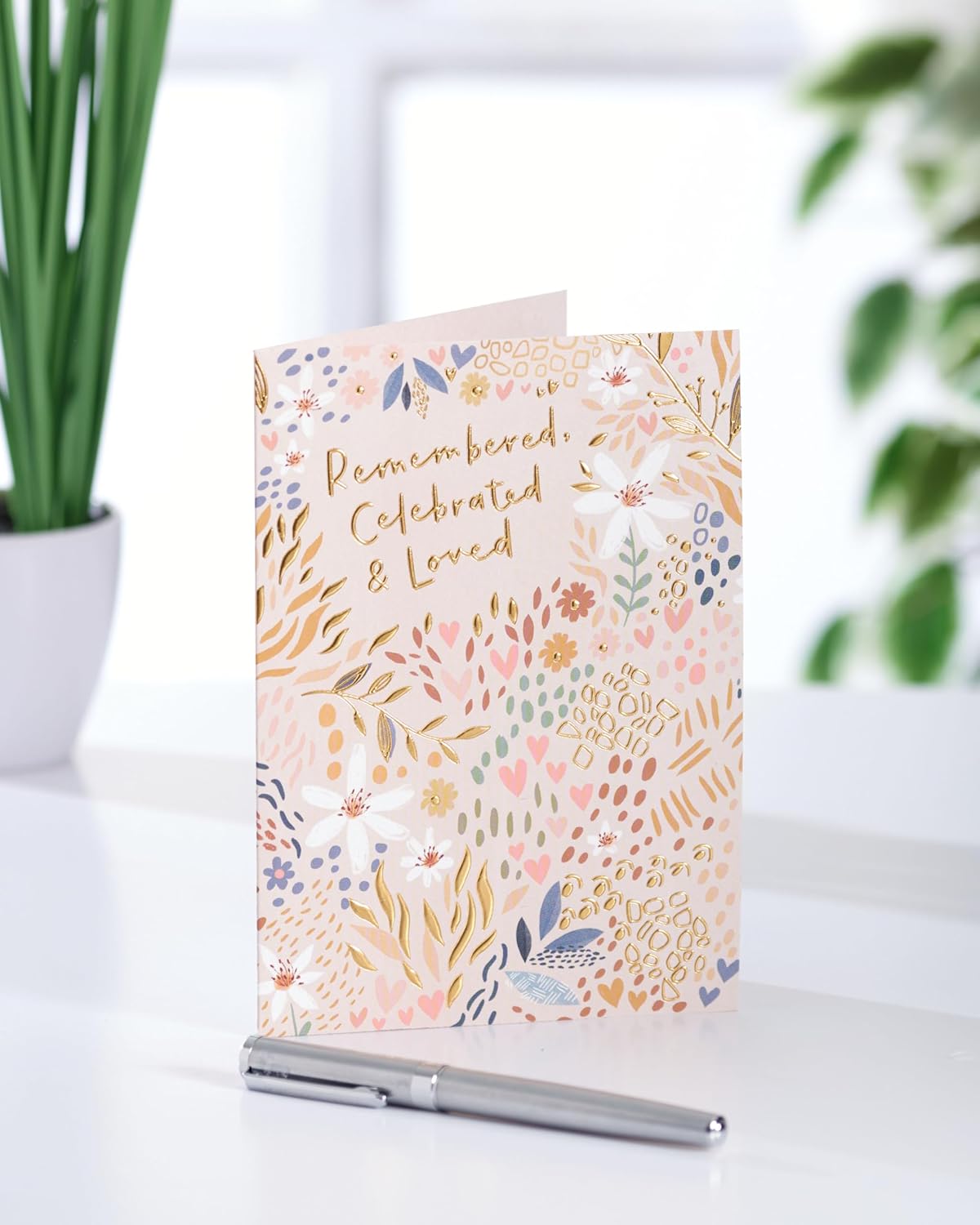 Celebrated & Loved Design Sympathy Card