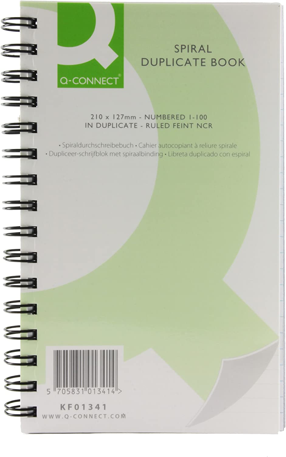 Feint Ruled Wirebound Duplicate Book 210x127mm