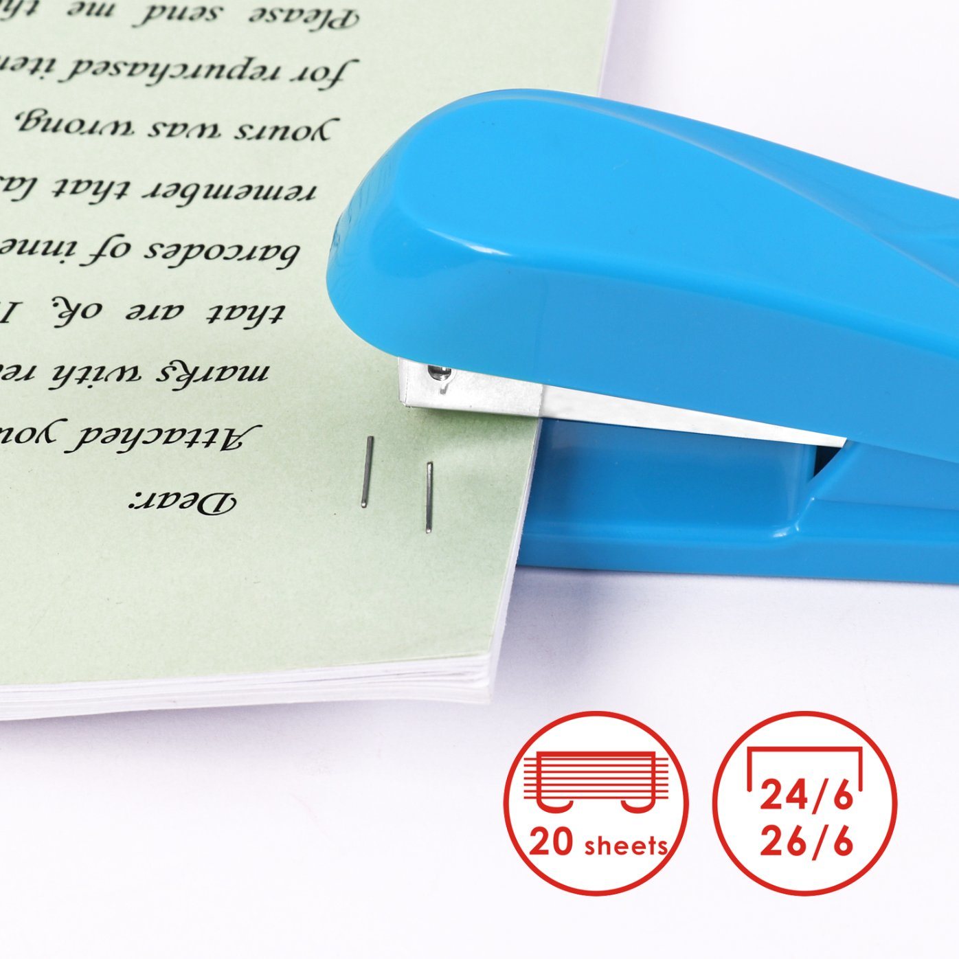 Blue 20 Sheet Small Stapler