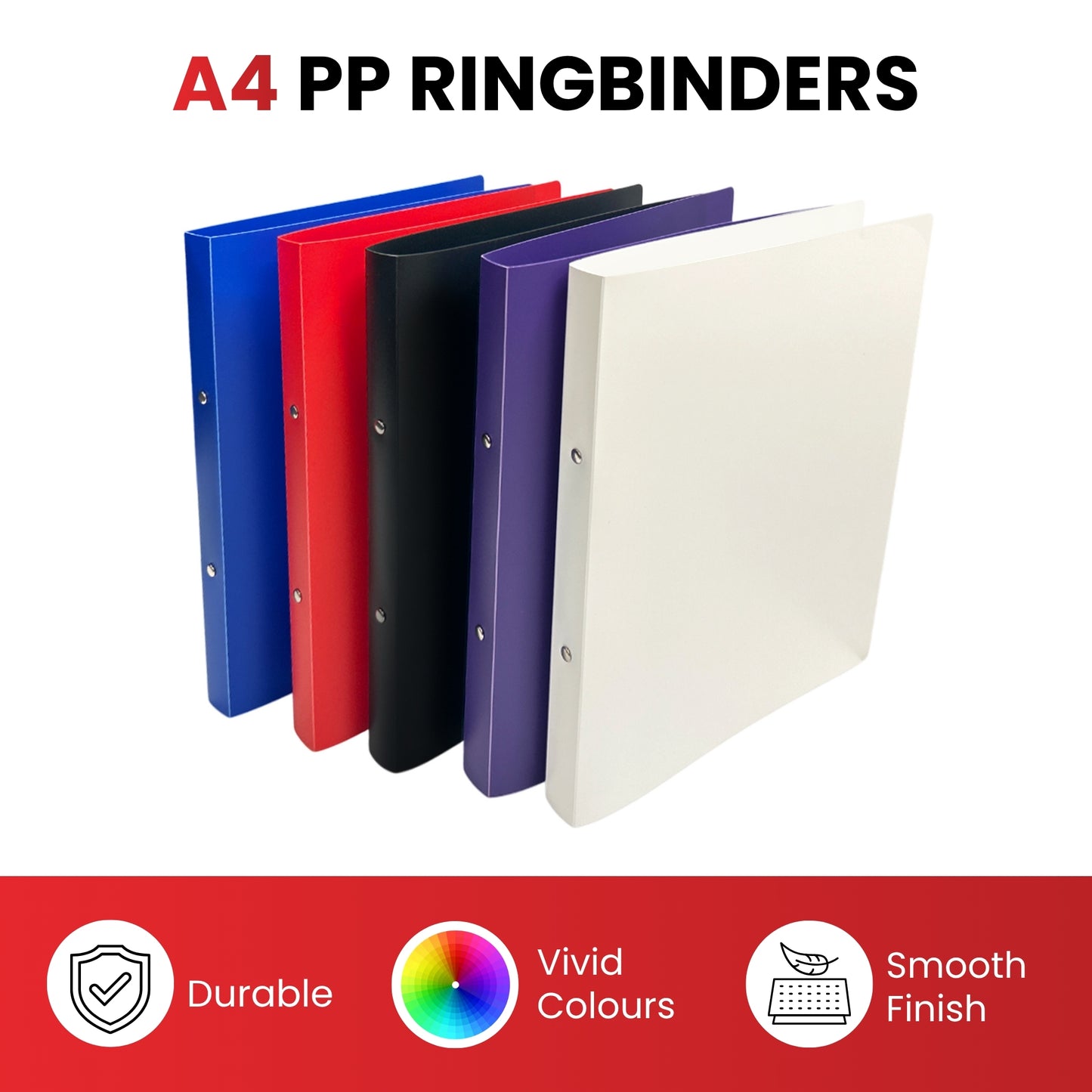 A4 Red Ring Binder by Janrax