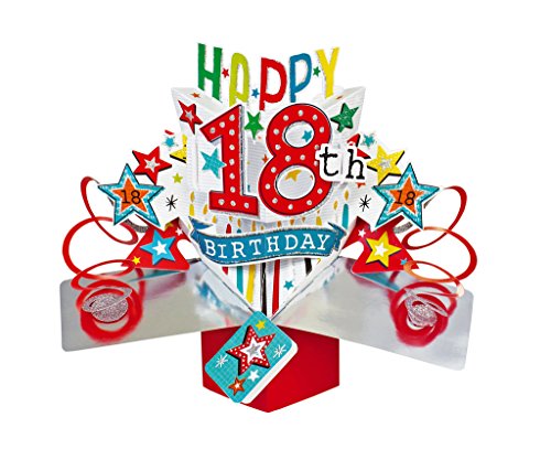 Second Nature Pop Ups 18th Birthday Card