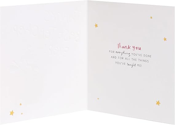 Woof Apple Design Best Teacher Thank You Appreciation Card