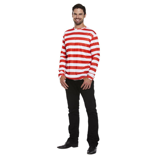 Adult Striped Jumper Fancy Dress Up Costume