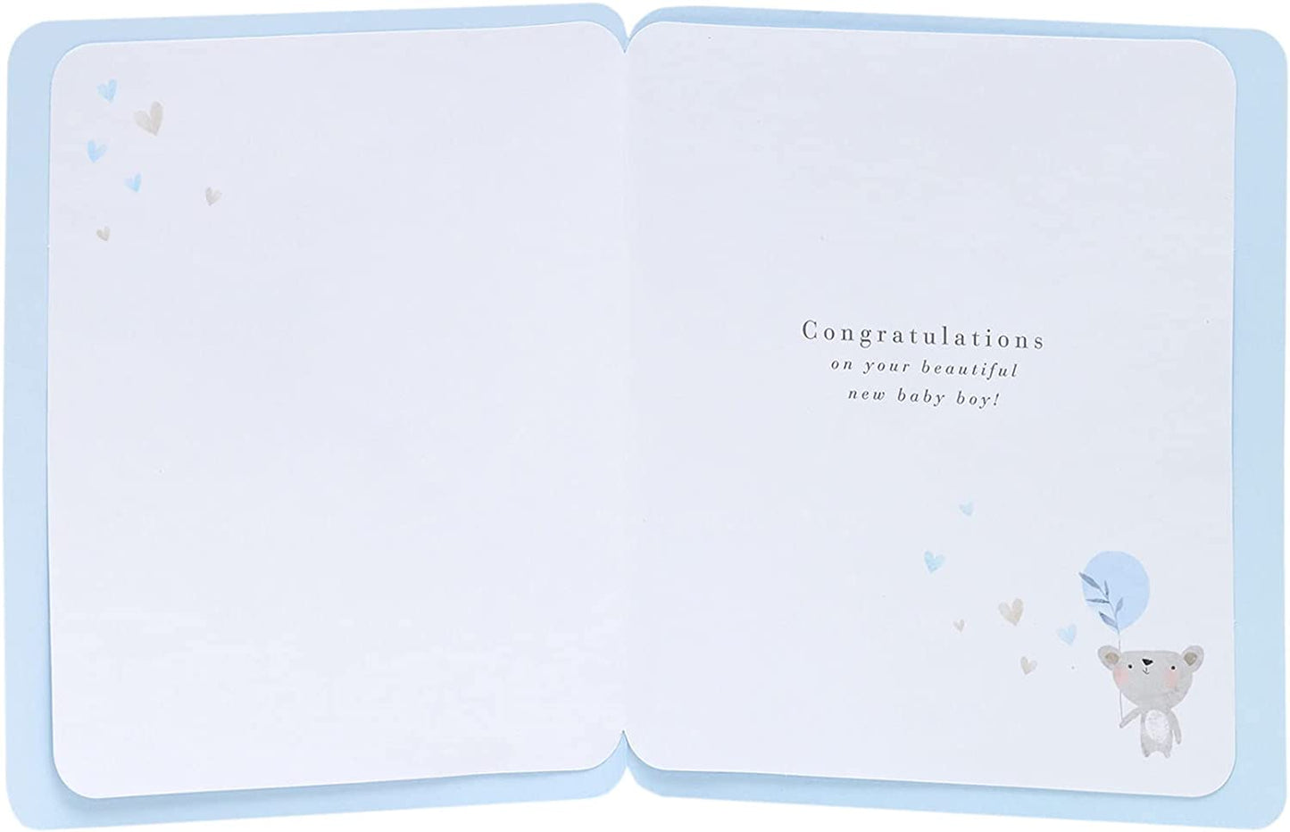 Cute Letter Design New Baby Boy Congratulations Card
