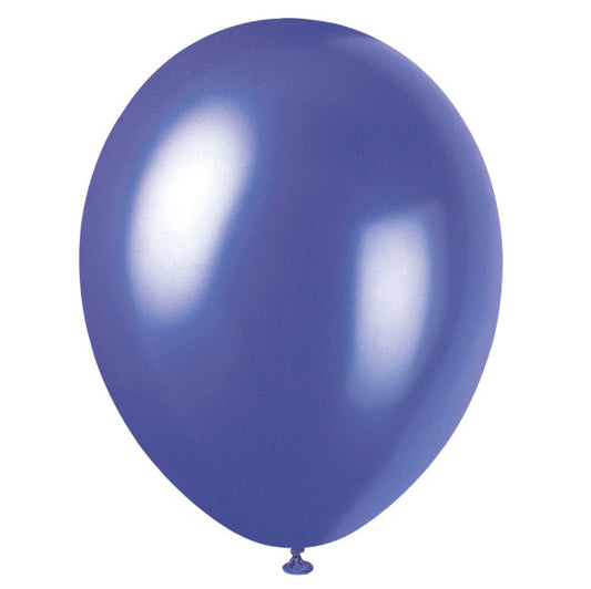 Pack of 8 Electric Purple 12" Premium Pearlized Balloons