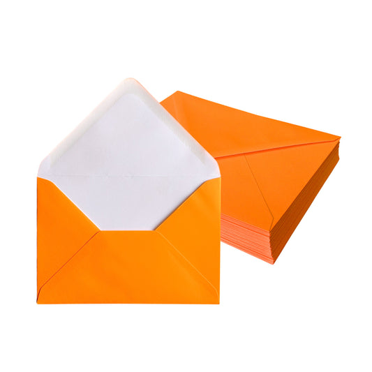 Pack of 1000 Vivid Sunshine Orange 125x175mm Gummed Envelopes