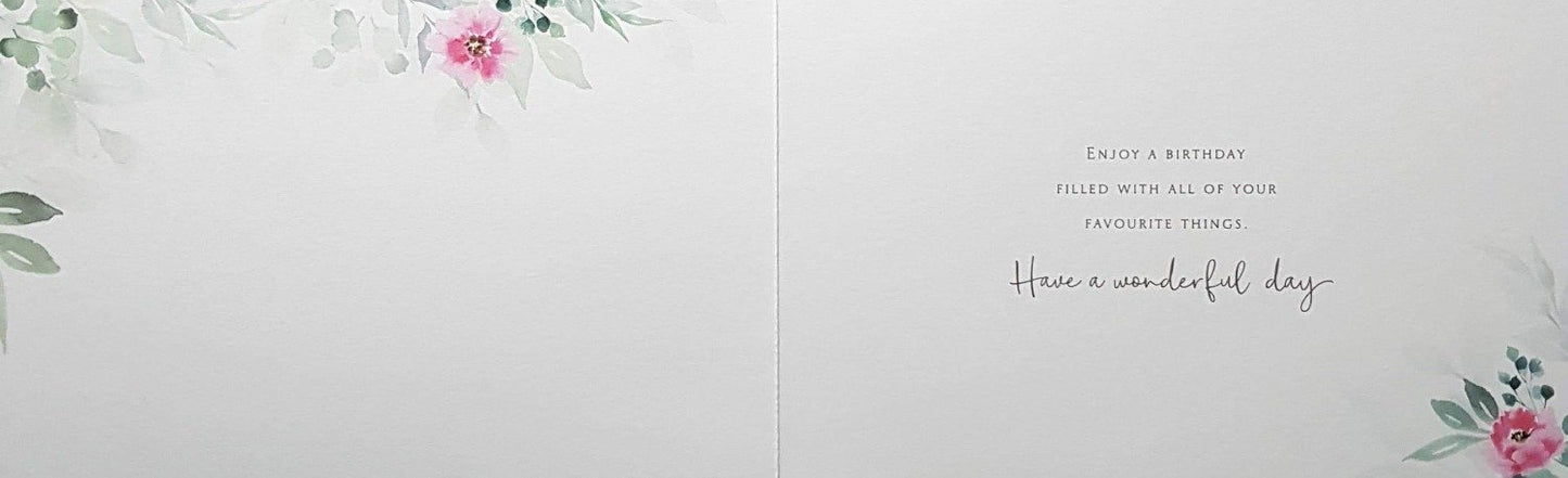 Auntie Birthday Card Flower Vines