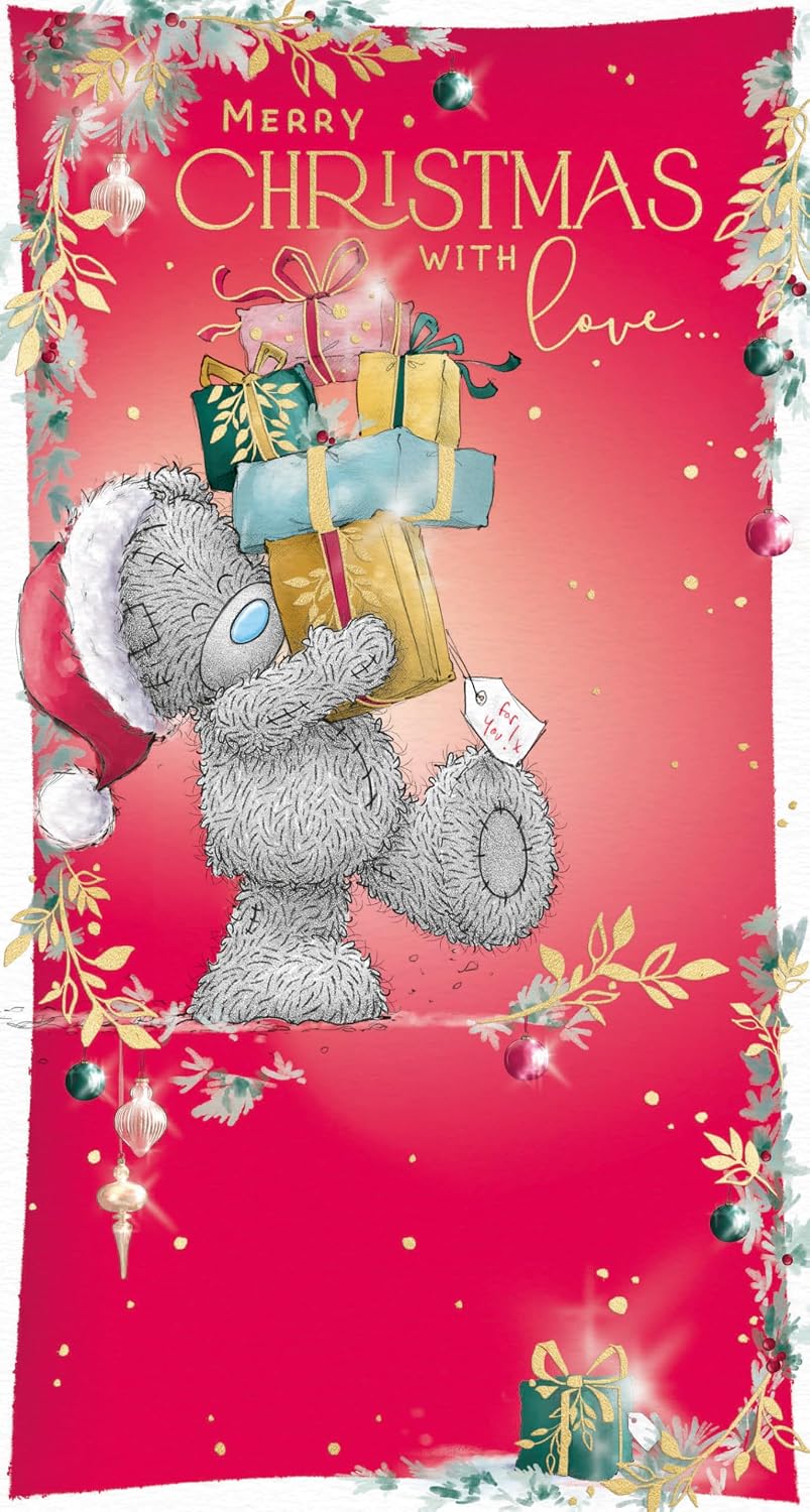 Bear Carrying Gifts Christmas Card