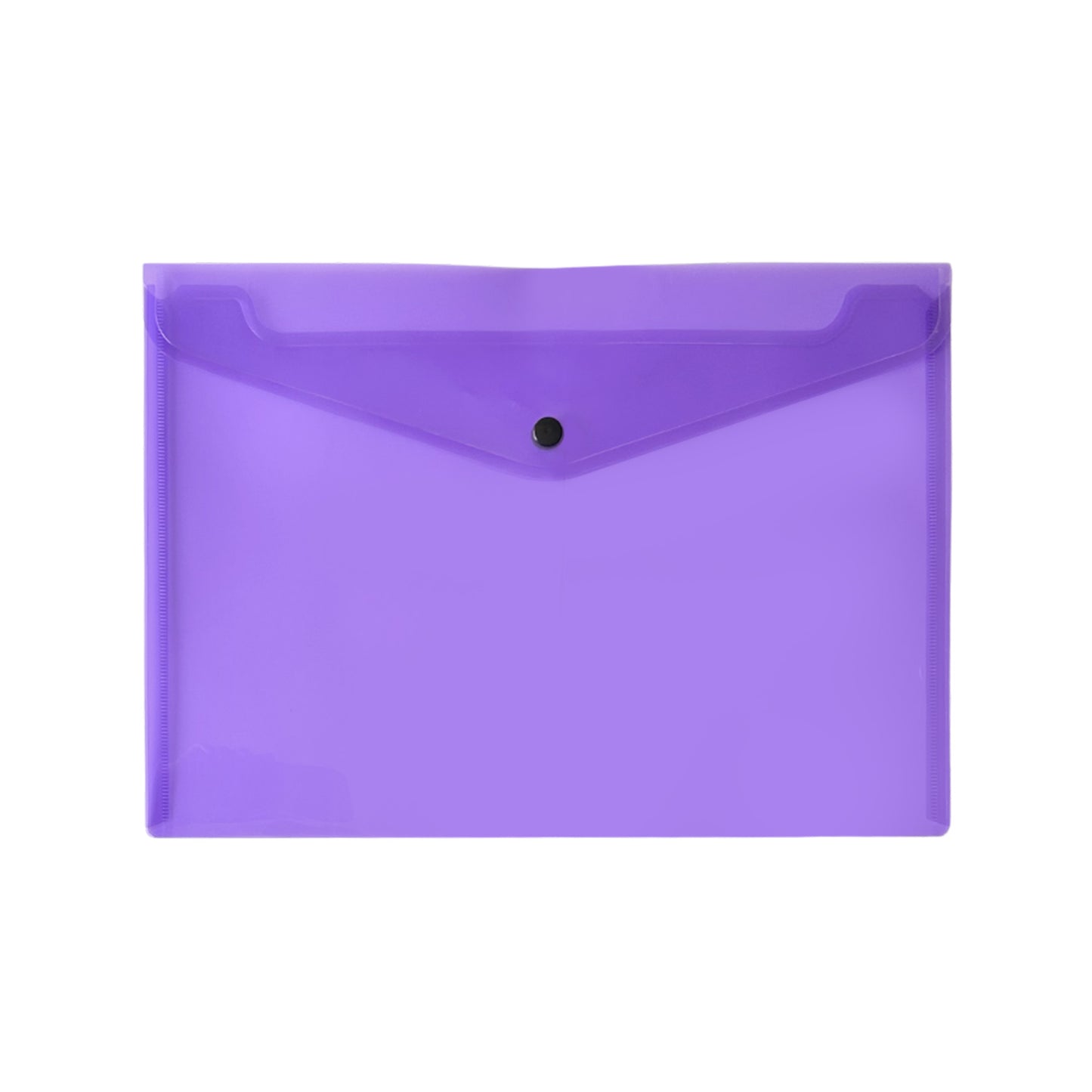 Pack of 12 Janrax A4 Purple Document Wallets - Button Stud Folder