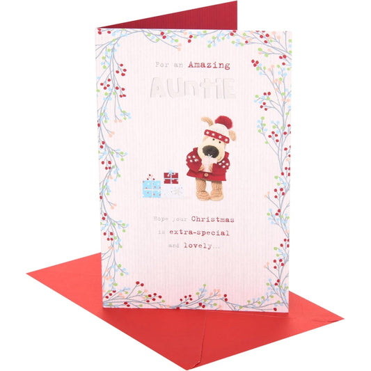 Boofle With Presents Auntie Christmas Card