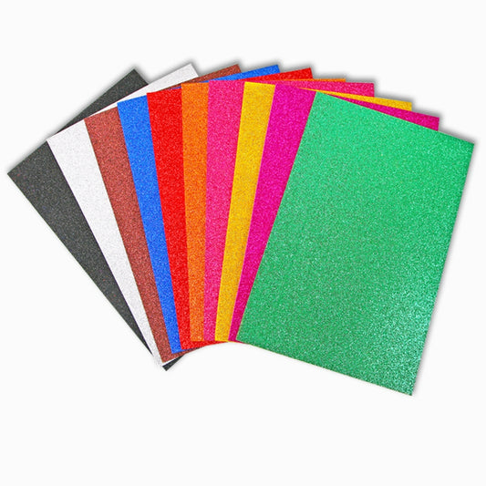 Pack of 10 20 x 30cm Glitter Eva Sponge Papers