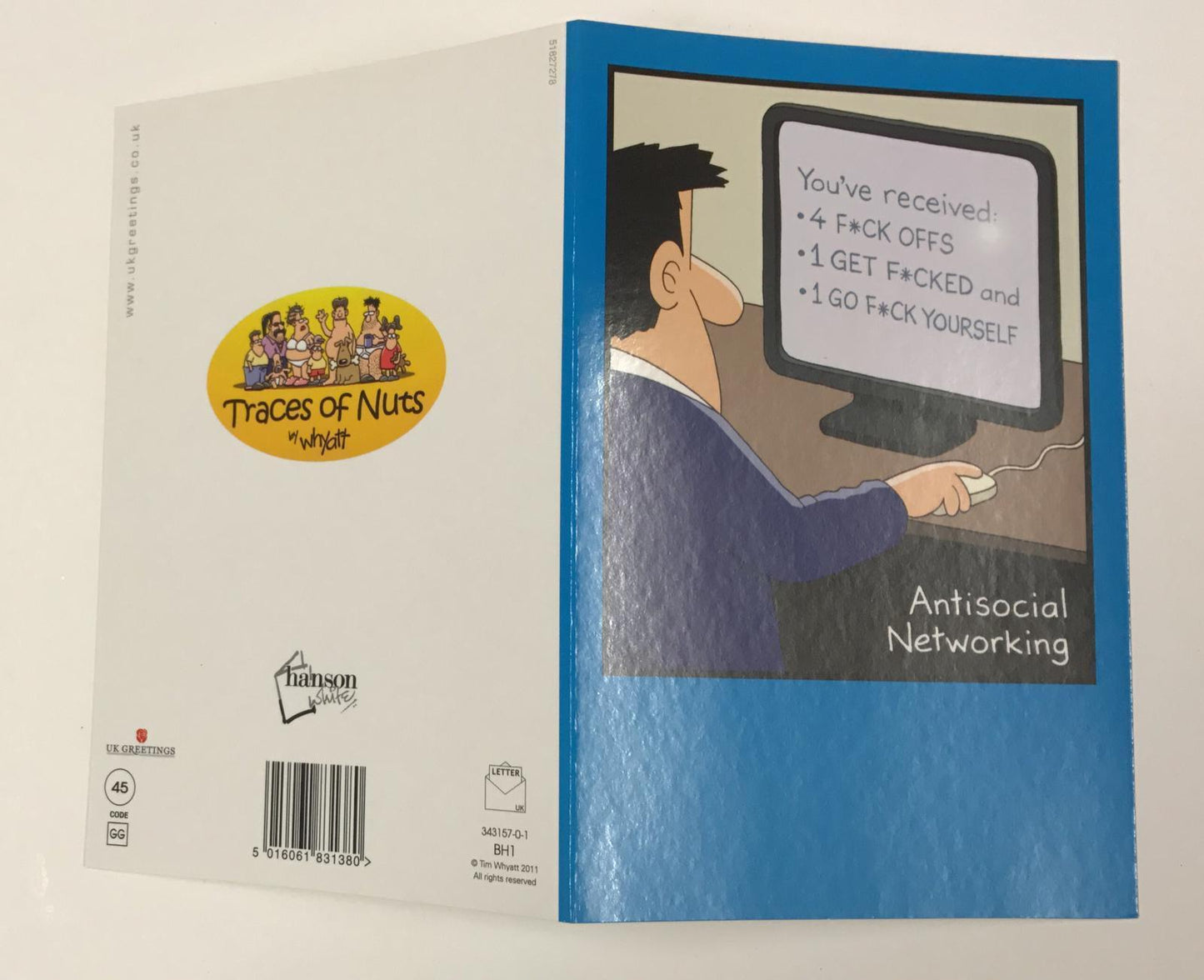 Funny Birthday Card Antisocial Networking 