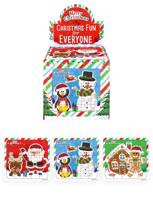 Box of 108 Mini Christmas Jigsaw Puzzles