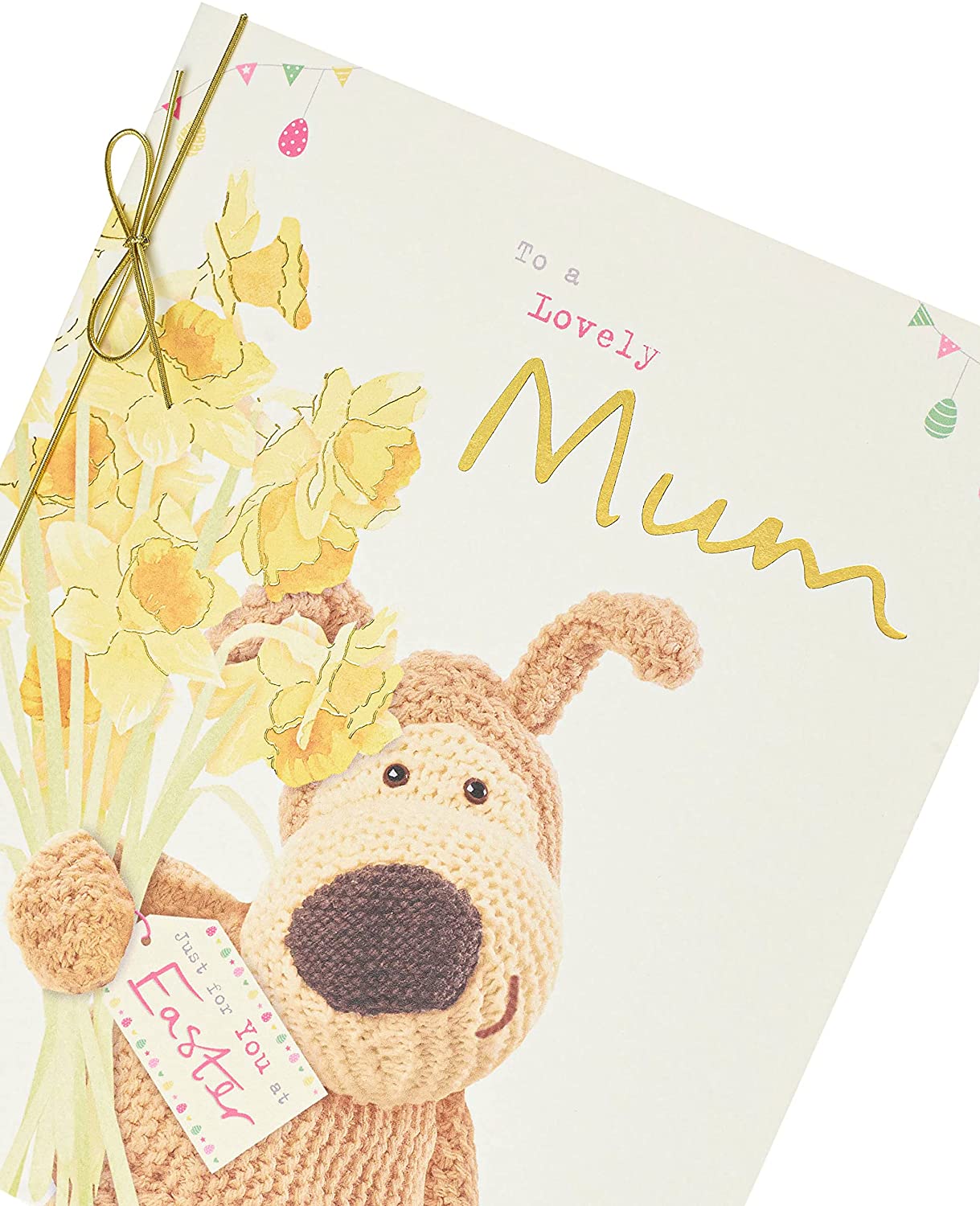 For A Lovely Mum Boofle with Bunch of Flowers Easter Card