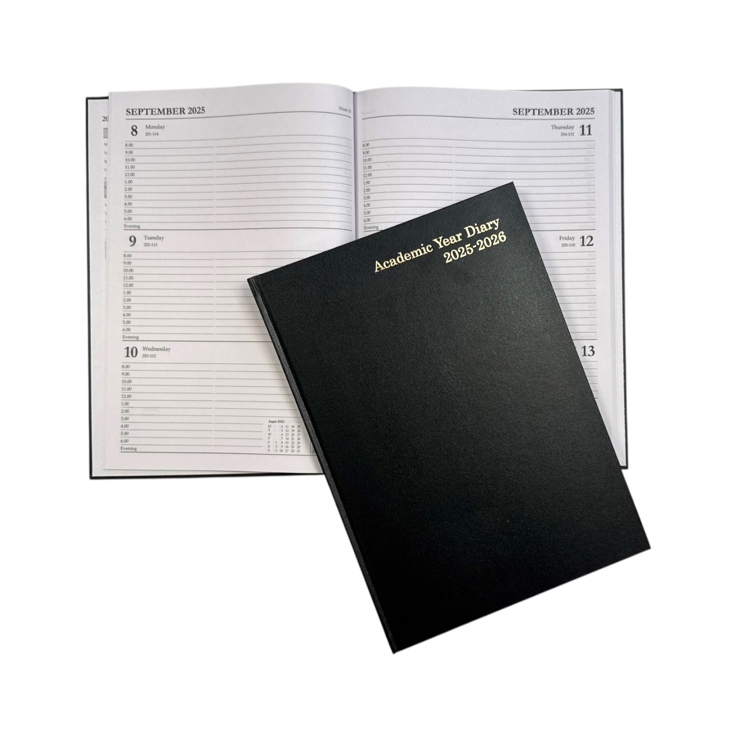 Janrax 2025-2026 A4 Week to View Black Academic Diary
