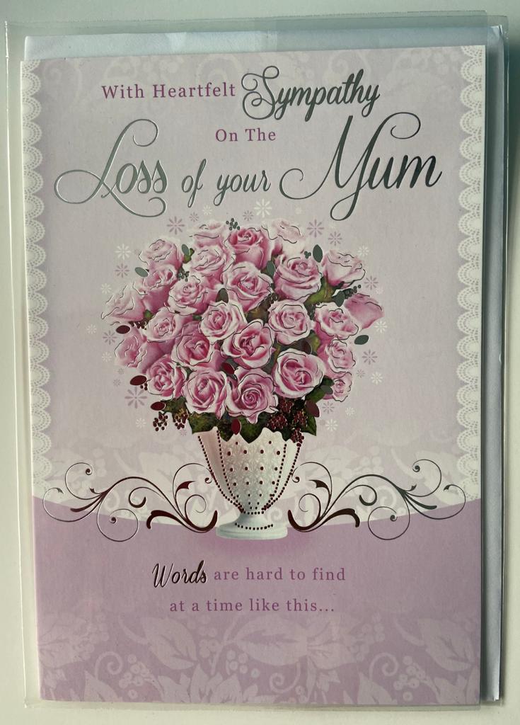 Loss Of Mum Sympathy Card Sentimental verse