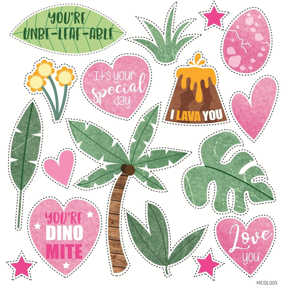 Two Dinosaurs Design Mum Mother's Day Card with Colouring Activity and Stickers