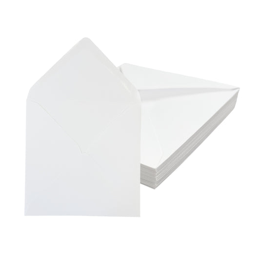 Pack of 50 White 100gsm 140x140mm Gummed Envelopes