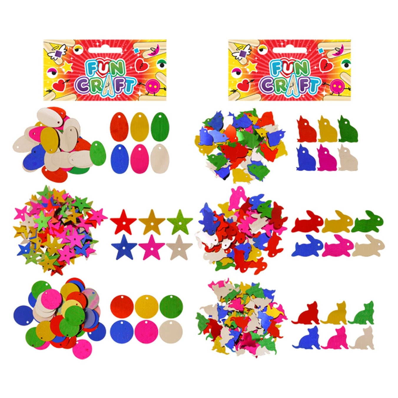 Packs of Craft Kit Sequins Assorted 