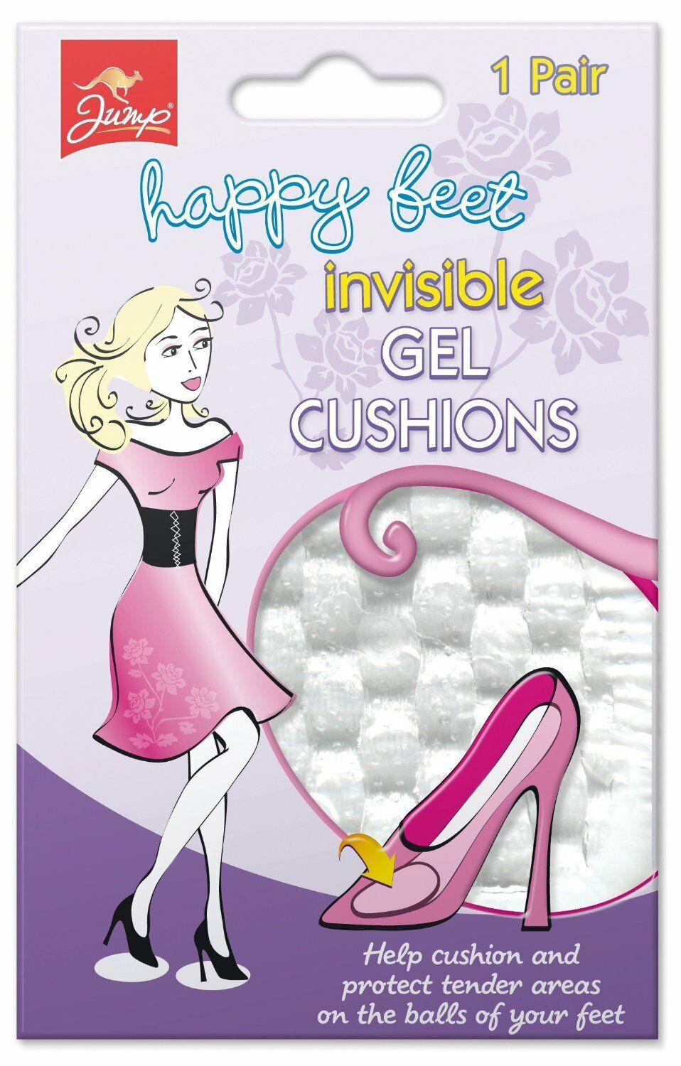 1 Pair Invisible Gel Cushions, Shoe Cushions