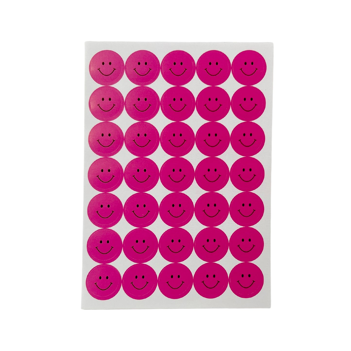 Pack of 2520 Pink Smile Faces 24mm Self-Adhesive Labels
