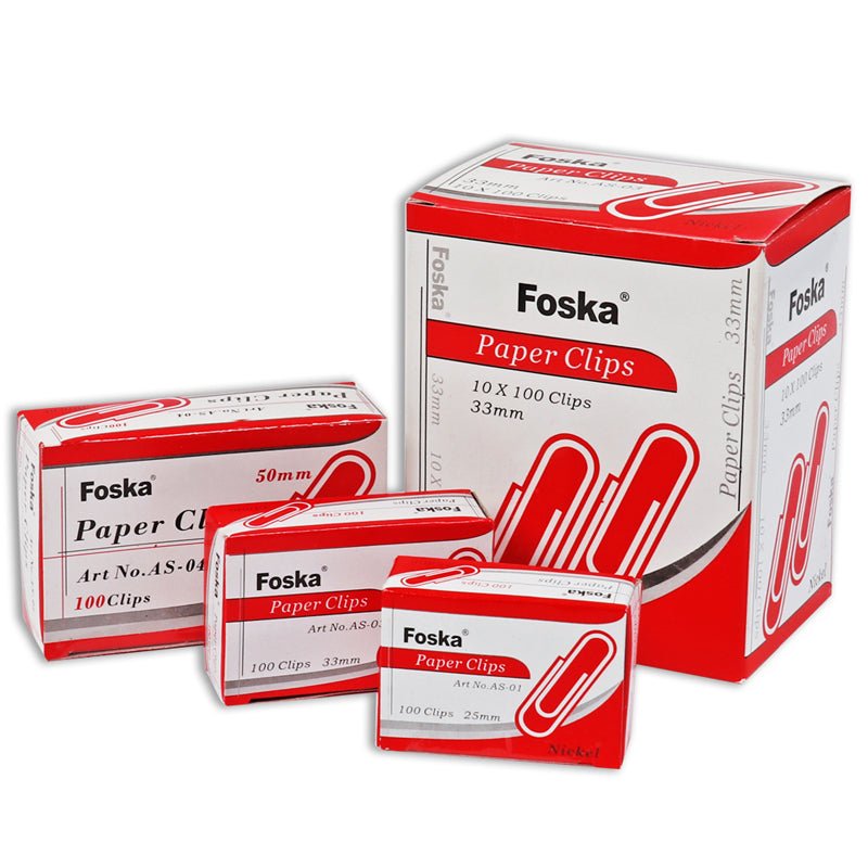 Pack of 1000 Round End Paper Clips 28mm