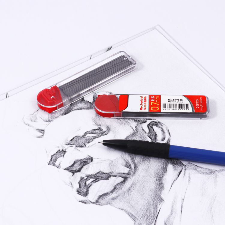 Set of 0.7mm Pen-Style Mechanical Pencil and HB Lead Refills – Smooth Writing, Anti-Slip Grip