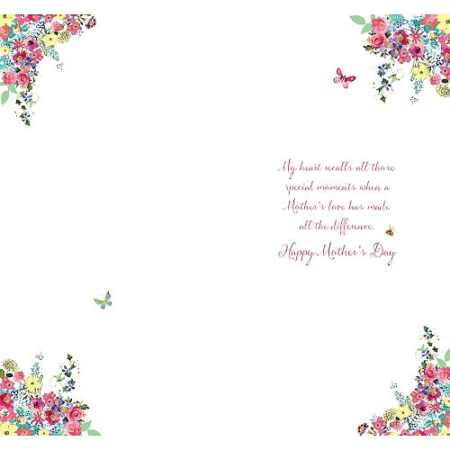 Multicolour Flowers Open Mother's Day Card