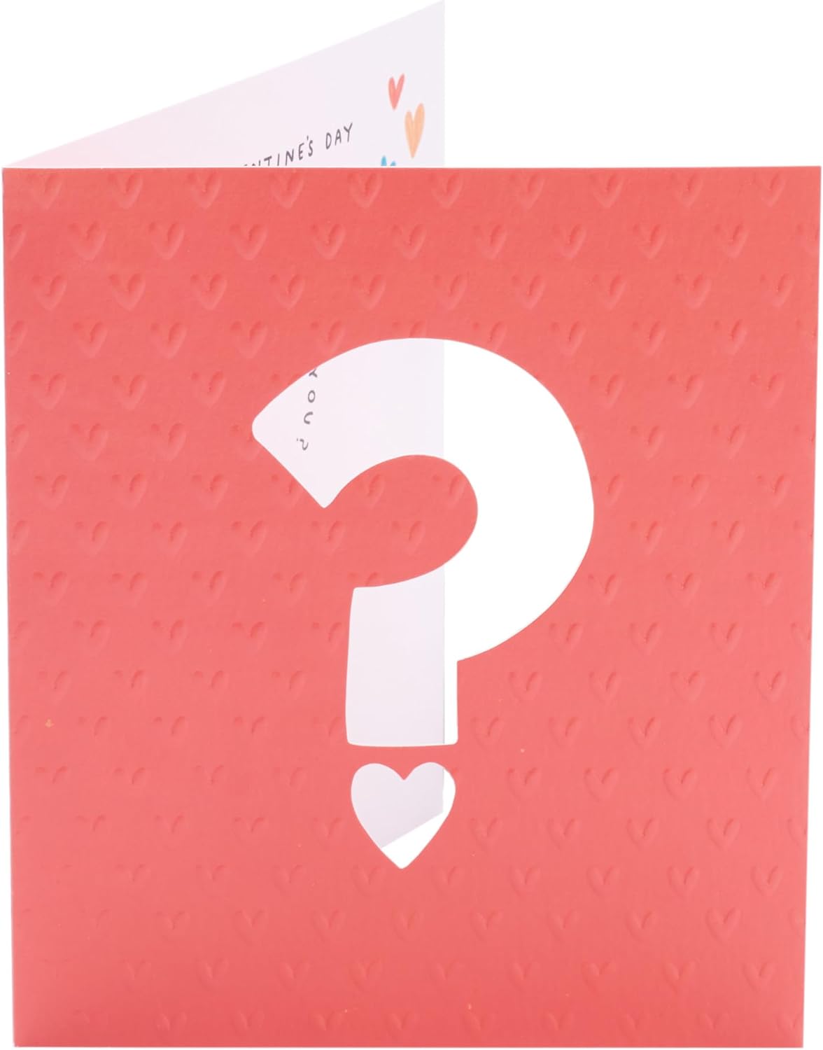 Question Mark Design From A Secret Admirer Valentine's Day Card