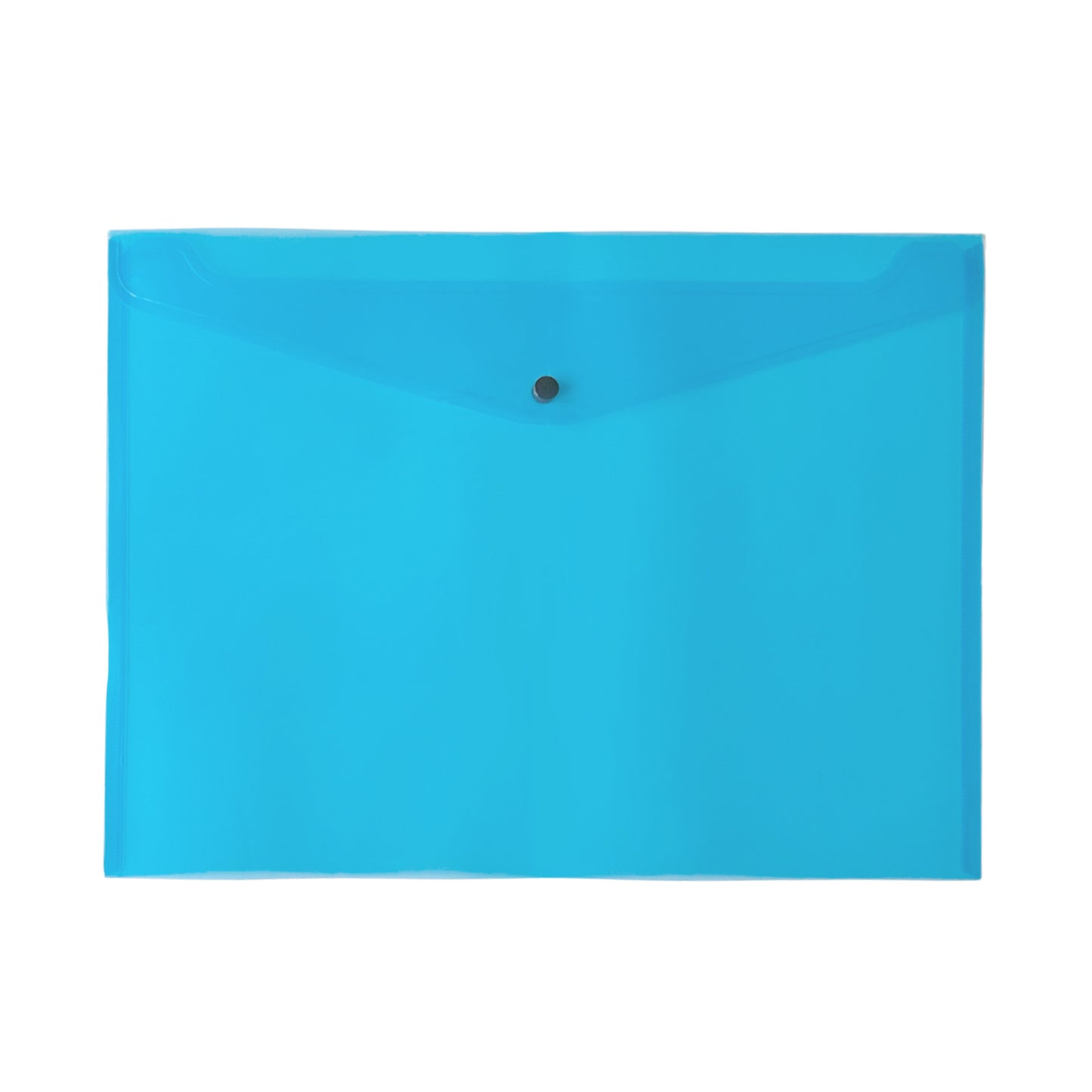 Pack of 12 Janrax A3 Blue Document Wallets - Button Stud Folder