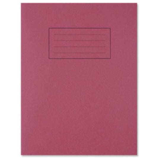 9"x7" Red Exercise Book - Lined with Margin