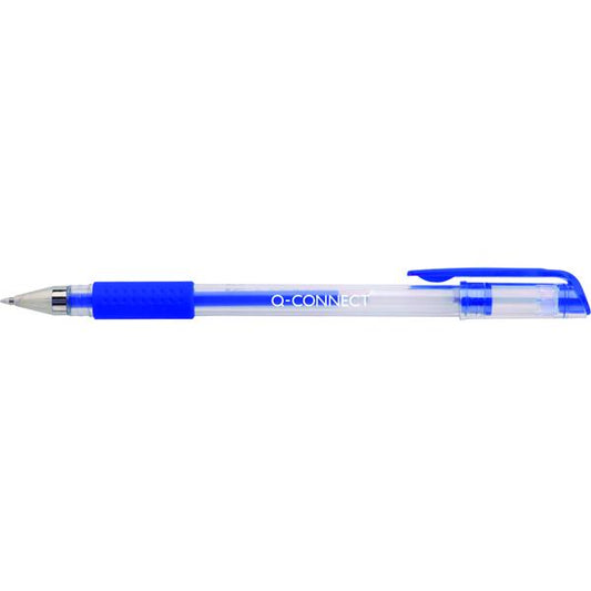 Q-Connect Gel Rollerball Pen Medium Blue (Pack of 10) KF21717