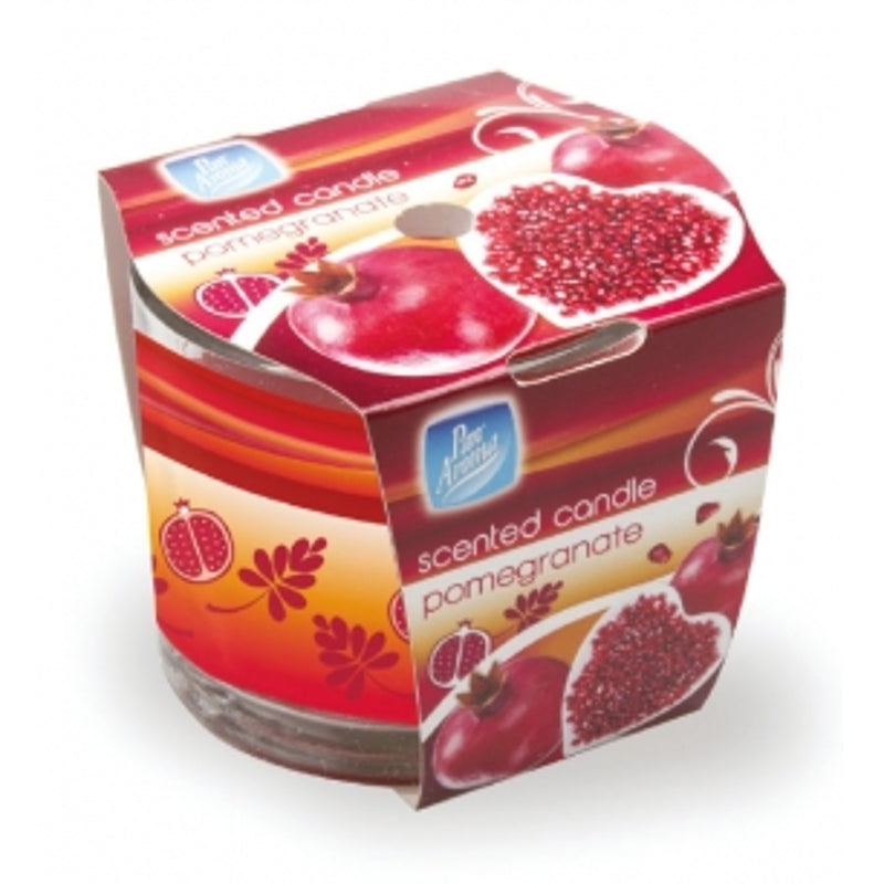 Pan Aroma Straight Edge Sleeve Wrap Candle - Pomegranate