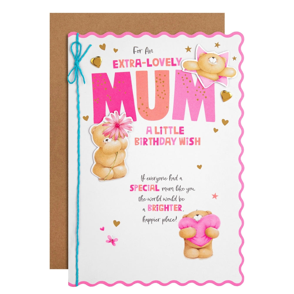 Cute Forever Friends with Flowers Design Mum Birthday Card