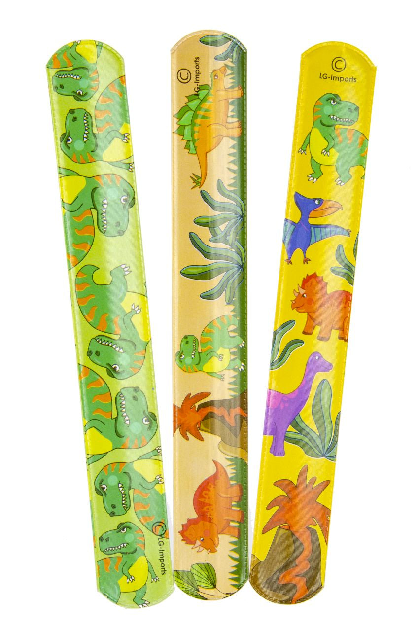 Pack of 12 Dinosaur Snap Bracelets