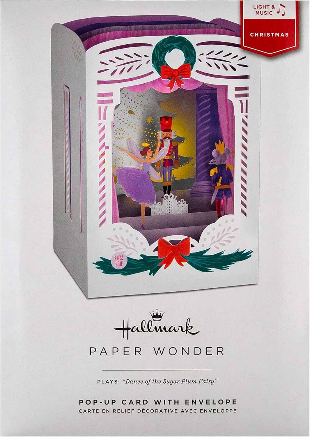 The Nutcracker Musical Light-Up Pop Up 3D Christmas Card