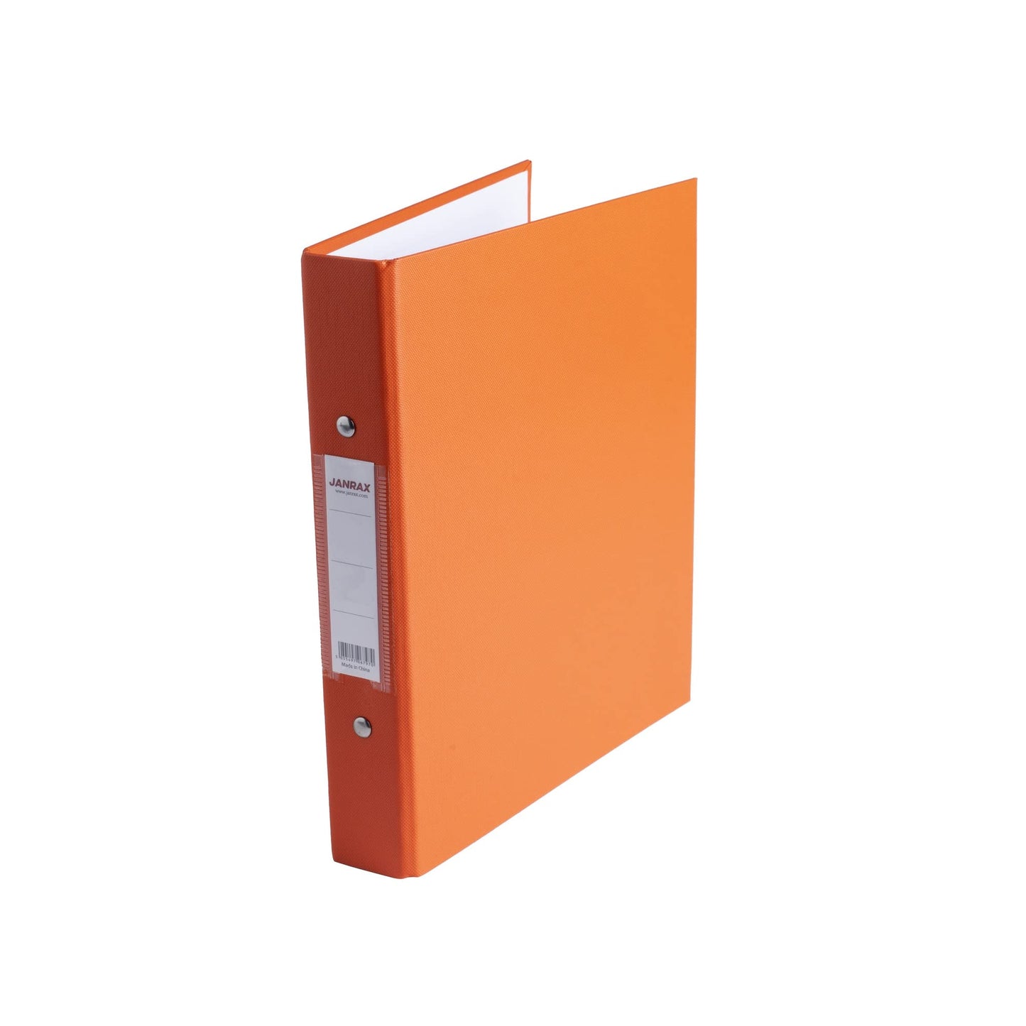 Pack of 10 A5 Orange Paper Over Board Ring Binders by Janrax