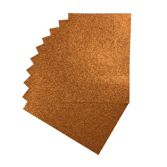 Pack of 200 A4 Orange Glitter EVA Foam Sheets