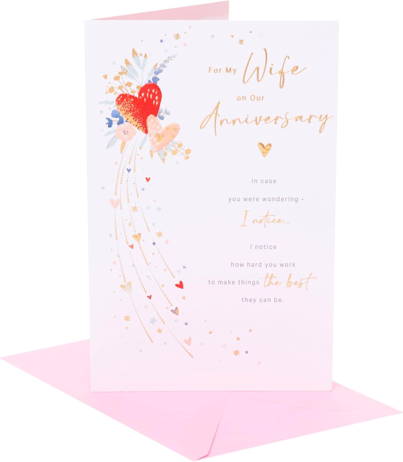 Loving Design Wife Wedding Anniversary Card