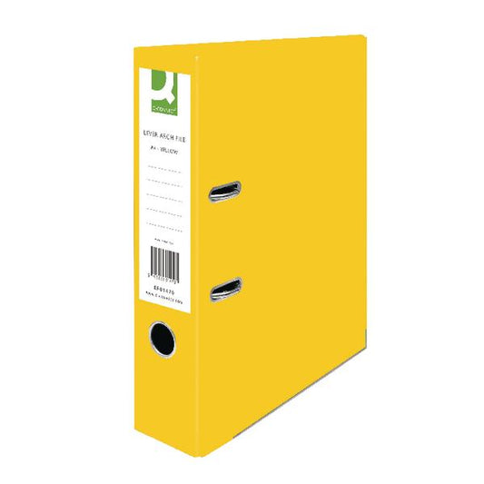 Pack of 10 A4 Yellow Paperbacked Lever Arch File