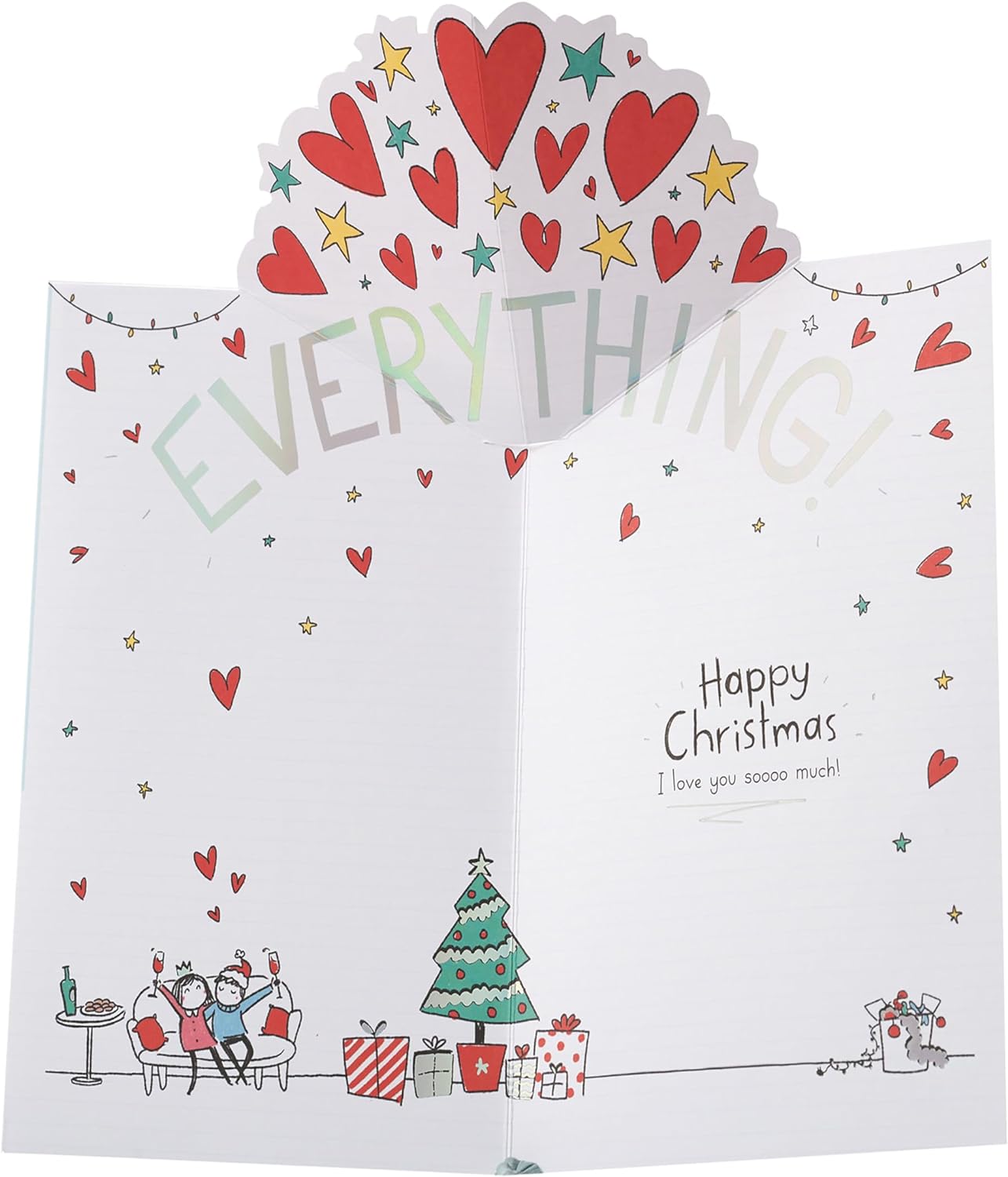 Husband Christmas Card Sweet Sketch Design 